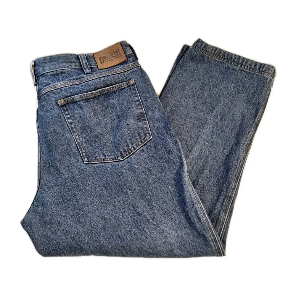 Duluth Trading Men's Jeans Size 40x30 Relaxed Fit Straight Leg Blue Denim
